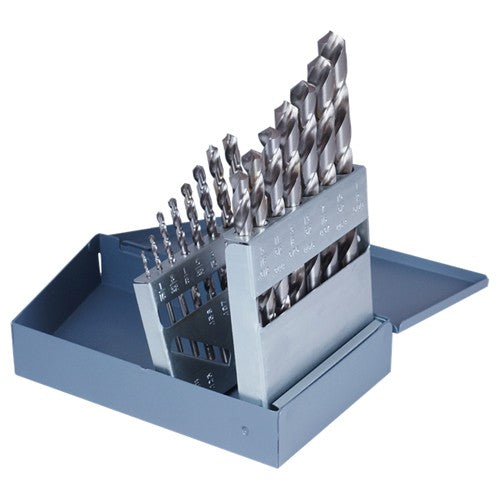 ‎1/16-1/2 RHS / RHC HSS 118 Degree Radial Point CLE-MAX™ Jobber Length Drill Set - Bright
