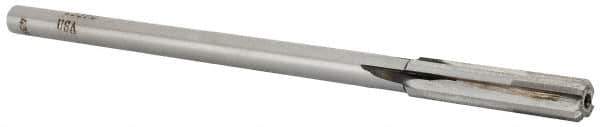 Made in USA - Letter R Carbide-Tipped 4 Flute Chucking Reamer - Straight Flute, 9/32" Straight Shank, 1-1/2" Flute Length, 6" OAL - USA Tool & Supply