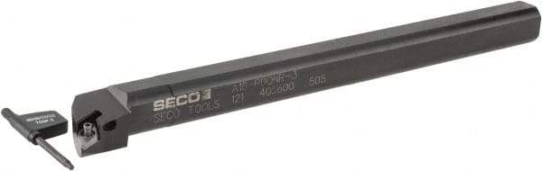 Seco - 1.3" Min Bore Diam, 12" OAL, 1" Shank Diam, A-PDQN Indexable Boring Bar - DNMU 332 Insert, Pin Holding Method - USA Tool & Supply