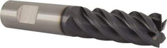 SGS - 5/8", 1-5/8" LOC, 5/8" Shank Diam, 3-1/2" OAL, 5 Flute, Solid Carbide Square End Mill - Single End, AlTiN Finish, Spiral Flute, 45° Helix, Right Hand Cut, Right Hand Flute, Series 55 - USA Tool & Supply