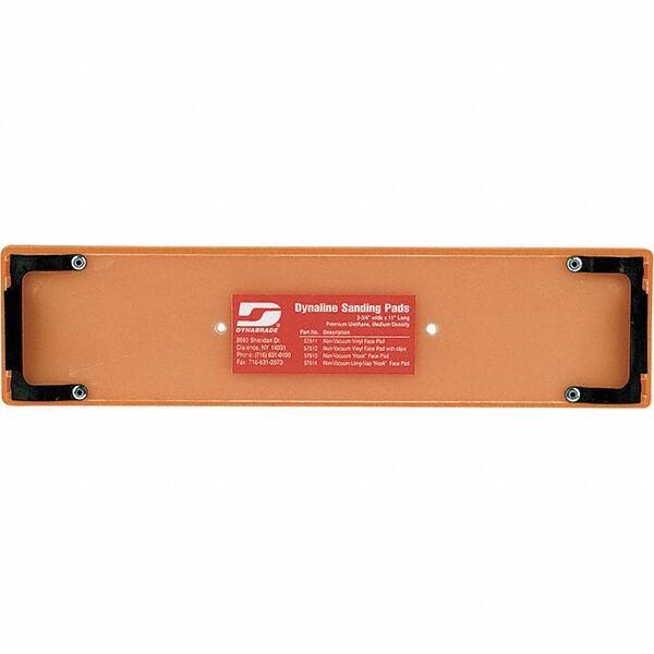 Dynabrade - 11 x 2-3/4" Rectangular Adhesive/PSA Backing Pad - File Board Sander Compatible, Clip Attachment, Nonvacuum Pad, 3/8" Thick, Medium Density - USA Tool & Supply