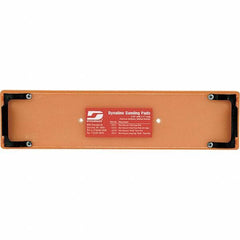 Dynabrade - 11 x 2-3/4" Rectangular Adhesive/PSA Backing Pad - File Board Sander Compatible, Clip Attachment, Nonvacuum Pad, 3/8" Thick, Medium Density - USA Tool & Supply