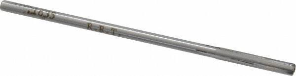 Made in USA - 0.1635" Carbide-Tipped 4 Flute Chucking Reamer - Straight Flute, 0.151" Straight Shank, 1" Flute Length, 4" OAL - USA Tool & Supply