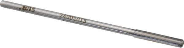 Made in USA - 0.2015" Carbide-Tipped 4 Flute Chucking Reamer - Straight Flute, 11/64" Straight Shank, 1-1/8" Flute Length, 4-1/2" OAL - USA Tool & Supply