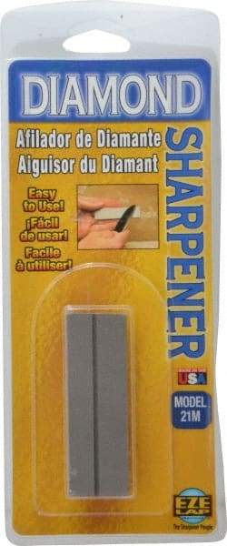 Eze Lap - 3" Long x 1" Wide x 1/4" Thick, Diam ond Sharpening Stone - Flat, 400 Grit, Medium Grade - USA Tool & Supply