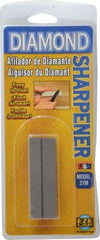 Eze Lap - 3" Long x 1" Wide x 1/4" Thick, Diam ond Sharpening Stone - Flat, 400 Grit, Medium Grade - USA Tool & Supply