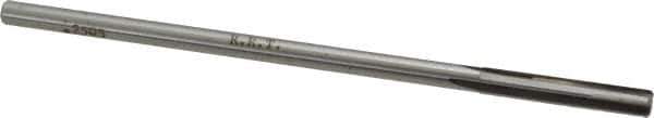 Made in USA - 1/4" Carbide-Tipped 4 Flute Chucking Reamer - Straight Flute, 15/64" Straight Shank, 1-1/2" Flute Length, 6" OAL - USA Tool & Supply
