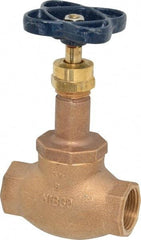 NIBCO - 3/4" Pipe, Threaded Ends, Bronze Integral Globe Valve - Bronze Disc, Screw-In Bonnet, 200 psi WOG, 125 psi WSP, Class 125 - USA Tool & Supply