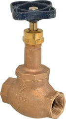 NIBCO - 3/4" Pipe, Threaded Ends, Bronze Integral Globe Valve - PTFE Disc, Screw-In Bonnet, 200 psi WOG, 125 psi WSP, Class 125 - USA Tool & Supply