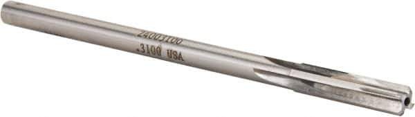 Made in USA - 0.31" Carbide-Tipped 8 Flute Chucking Reamer - Straight Flute, 9/32" Straight Shank, 1-1/2" Flute Length, 6" OAL - USA Tool & Supply