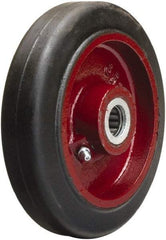Hamilton - 6 Inch Diameter x 1-1/2 Inch Wide, Rubber on Cast Iron Caster Wheel - 280 Lb. Capacity, 1-3/4 Inch Hub Length, 5/8 Inch Axle Diameter, Straight Roller Bearing - USA Tool & Supply