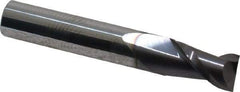 Accupro - 5/16", 1/2" LOC, 5/16" Shank Diam, 2" OAL, 2 Flute, Solid Carbide Square End Mill - Single End, AlTiN Finish, Spiral Flute, 40° Helix, Centercutting, Right Hand Cut, Right Hand Flute - USA Tool & Supply