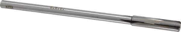 Made in USA - 0.345" Carbide-Tipped 4 Flute Chucking Reamer - Straight Flute, 9/32" Straight Shank, 1-1/2" Flute Length, 6" OAL - USA Tool & Supply