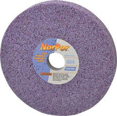Norton - 8" Diam x 1-1/4" Hole x 1" Thick, H Hardness, 46 Grit Surface Grinding Wheel - Ceramic, Type 5, Coarse Grade, 3,600 Max RPM, Vitrified Bond, One-Side Recess - USA Tool & Supply