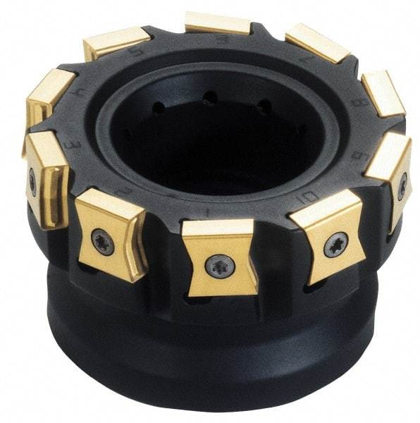 Iscar - 15 Inserts, 5" Cut Diam, 1-1/2" Arbor Diam, 0.551" Max Depth of Cut, Indexable Square-Shoulder Face Mill - 0/90° Lead Angle, 2" High, LN.. 1506... Insert Compatibility, Series F90LN - USA Tool & Supply