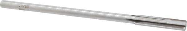Made in USA - 0.3765" Carbide-Tipped 4 Flute Chucking Reamer - Straight Flute, 5/16" Straight Shank, 1-3/4" Flute Length, 7" OAL - USA Tool & Supply