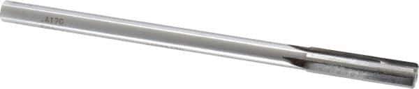 Made in USA - 0.417" Carbide-Tipped 4 Flute Chucking Reamer - Straight Flute, 3/8" Straight Shank, 1-3/4" Flute Length, 7" OAL - USA Tool & Supply