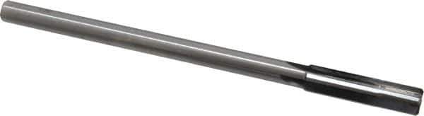 Made in USA - 0.436" Carbide-Tipped 4 Flute Chucking Reamer - Straight Flute, 3/8" Straight Shank, 1-3/4" Flute Length, 7" OAL - USA Tool & Supply
