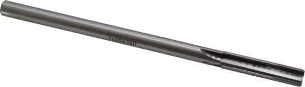Made in USA - 7/16" Carbide-Tipped 4 Flute Chucking Reamer - Straight Flute, 3/8" Straight Shank, 1-3/4" Flute Length, 7" OAL - USA Tool & Supply