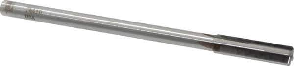 Made in USA - 0.441" Carbide-Tipped 4 Flute Chucking Reamer - Straight Flute, 3/8" Straight Shank, 1-3/4" Flute Length, 7" OAL - USA Tool & Supply