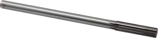 Made in USA - 0.491" Carbide-Tipped 6 Flute Chucking Reamer - Straight Flute, 7/16" Straight Shank, 2" Flute Length, 8" OAL - USA Tool & Supply