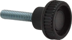 Gibraltar - 1/4-20 Knurled Shoulder Steel Thumb Screw - 1.82" OAL, 0.37" Head Height, Zinc-Plated Finish - USA Tool & Supply