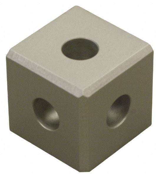 80/20 Inc. - Open Shelving Square Tri-Corner Connector - Aluminum, Use with Series 15 & Bolt Kit 3018 - USA Tool & Supply