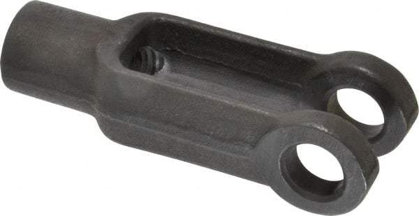 Gibraltar - 1/2-13 Thread, 1-1/8" Yoke Width, Carbon Steel, Tapped Yoke - 1/2" Hole Diam, 1-7/8" Hole Center to Neck, 15/16" Yoke Arm Height, 13/16" Neck Diam, 1-1/8" Neck Length, 3" OAL - USA Tool & Supply