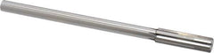 Made in USA - 0.551" Carbide-Tipped 6 Flute Chucking Reamer - Straight Flute, 7/16" Straight Shank, 2" Flute Length, 8" OAL - USA Tool & Supply