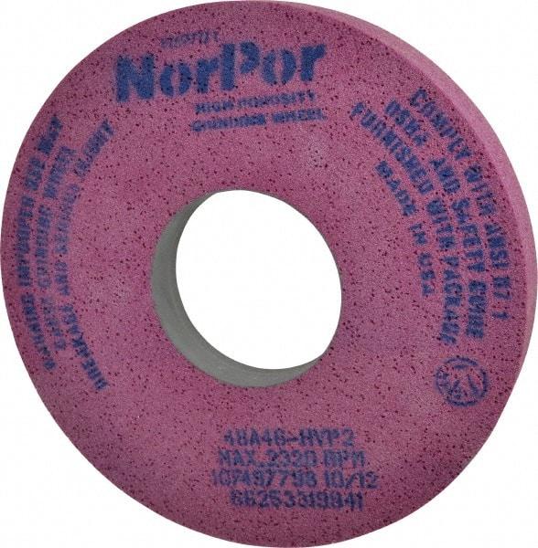 Norton - 14" Diam x 5" Hole x 2" Thick, H Hardness, 46 Grit Surface Grinding Wheel - Aluminum Oxide, Type 5, Coarse Grade, 2,320 Max RPM, Vitrified Bond, One-Side Recess - USA Tool & Supply