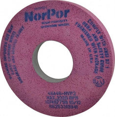 Norton - 14" Diam x 5" Hole x 2" Thick, H Hardness, 46 Grit Surface Grinding Wheel - Aluminum Oxide, Type 5, Coarse Grade, 2,320 Max RPM, Vitrified Bond, One-Side Recess - USA Tool & Supply
