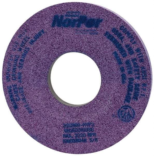 Norton - 14" Diam x 5" Hole x 1-1/2" Thick, H Hardness, 60 Grit Surface Grinding Wheel - Ceramic, Type 5, Medium Grade, 2,320 Max RPM, Vitrified Bond, One-Side Recess - USA Tool & Supply
