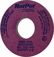 Norton - 14" Diam x 5" Hole x 1-1/2" Thick, H Hardness, 46 Grit Surface Grinding Wheel - Aluminum Oxide, Type 5, Coarse Grade, 2,320 Max RPM, Vitrified Bond, One-Side Recess - USA Tool & Supply