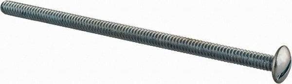 Value Collection - #10-24 UNC, 4" Length Under Head Slotted Drive Machine Screw - Truss Head, Grade 2 Steel, Zinc-Plated Finish, Without Washer - USA Tool & Supply