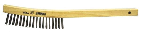 Weiler - Hand Wire/Filament Brushes - Wood Curved Handle - USA Tool & Supply