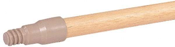 Weiler - 60 x 15/16" Wood Handle for Perma Sweep Floor Brushes - Threaded Connection, Tan - USA Tool & Supply