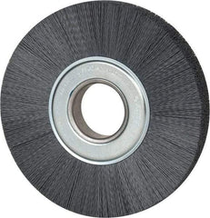 Weiler - 8" OD, 2" Arbor Hole, Crimped Nylon Wheel Brush - 1" Face Width, 2-1/4" Trim Length, 0.022" Filament Diam, 3,600 RPM - USA Tool & Supply