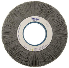 Weiler - 10" OD, 2" Arbor Hole, Crimped Nylon Wheel Brush - 1" Face Width, 3" Trim Length, 0.022" Filament Diam, 3,600 RPM - USA Tool & Supply