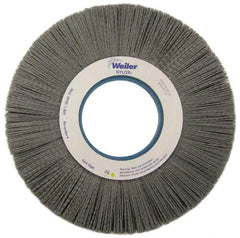 Weiler - 10" OD, 2" Arbor Hole, Crimped Nylon Wheel Brush - 1" Face Width, 3" Trim Length, 0.035" Filament Diam, 3,600 RPM - USA Tool & Supply