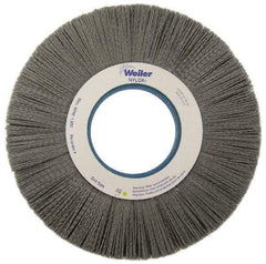 Weiler - 10" OD, 2" Arbor Hole, Crimped Nylon Wheel Brush - 1" Face Width, 3" Trim Length, 0.04" Filament Diam, 3,600 RPM - USA Tool & Supply