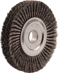 Weiler - 15" OD, 2" Arbor Hole, Knotted Steel Wheel Brush - 3/4" Face Width, 2" Trim Length, 0.016" Filament Diam, 5,000 RPM - USA Tool & Supply