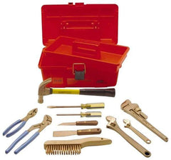 Ampco - 11 Piece Nonsparking Tool Set - Comes in Tool Box - USA Tool & Supply