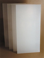 Triton - 48" Wide x 24" High Storage Peg Board - 4 Panels, Polypropylene, White - USA Tool & Supply
