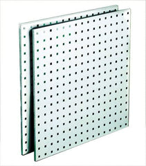 Triton - 24" Wide x 24" High Storage Peg Board - 2 Panels, Steel, White - USA Tool & Supply