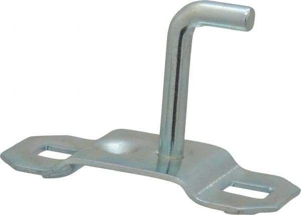 Triton - 3/16" Diam, 1" Long Single Angled End Pegboard Hook - 1-1/4" Projection, 90° Bend, 5/8" Bend Length, Steel - USA Tool & Supply