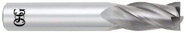 OSG - 5/8", 1-1/4" LOC, 5/8" Shank Diam, 3-1/2" OAL, 4 Flute, Solid Carbide Square End Mill - Single End, Uncoated, Spiral Flute, 30° Helix, Centercutting, Right Hand Cut, Right Hand Flute, Series 454 - USA Tool & Supply