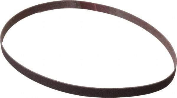 Norton - 1/4" Wide x 12" OAL, 120 Grit, Aluminum Oxide Abrasive Belt - Aluminum Oxide, Fine, Coated, Series R228 - USA Tool & Supply