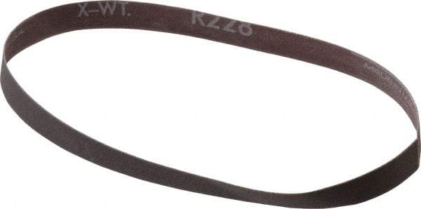 Norton - 1/2" Wide x 18" OAL, 320 Grit, Aluminum Oxide Abrasive Belt - Aluminum Oxide, Extra Fine, Coated, Series R228 - USA Tool & Supply