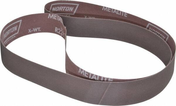 Norton - 1-1/2" Wide x 60" OAL, 320 Grit, Aluminum Oxide Abrasive Belt - Aluminum Oxide, Extra Fine, Coated, Series R228 - USA Tool & Supply