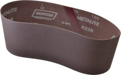 Norton - 4" Wide x 24" OAL, 180 Grit, Aluminum Oxide Abrasive Belt - Aluminum Oxide, Very Fine, Coated, Series R228 - USA Tool & Supply